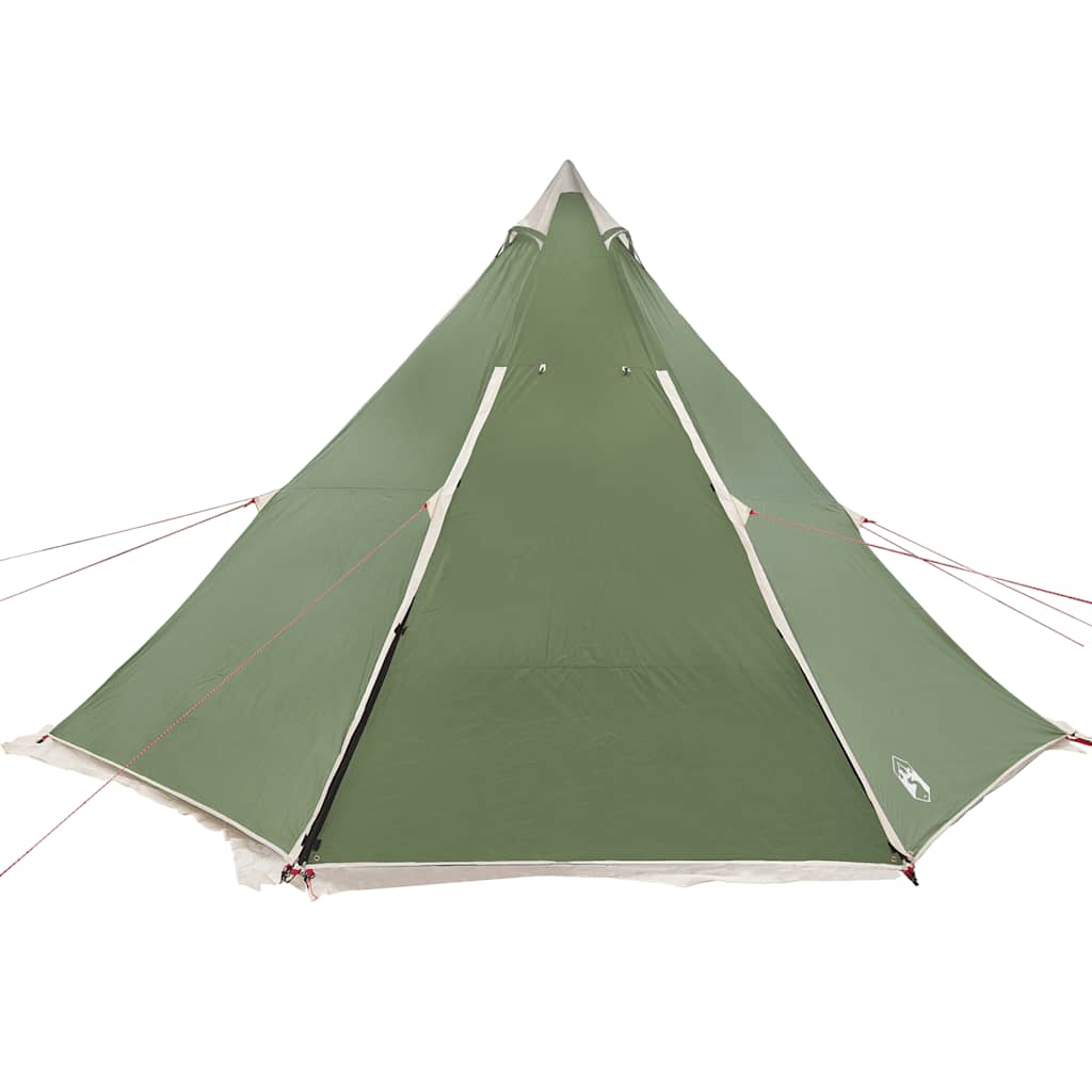Tipi-telt for camping 8 personer grønn vanntett