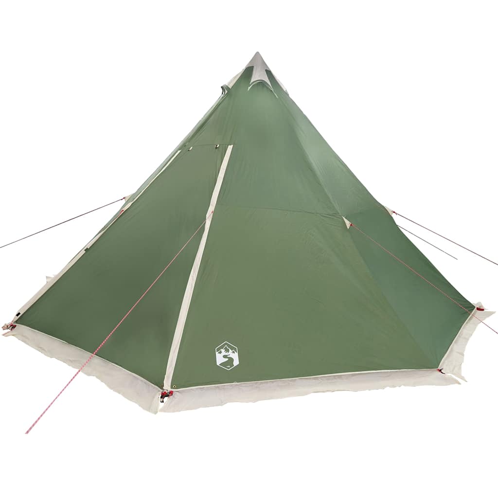 Tipi-telt for camping 8 personer grønn vanntett