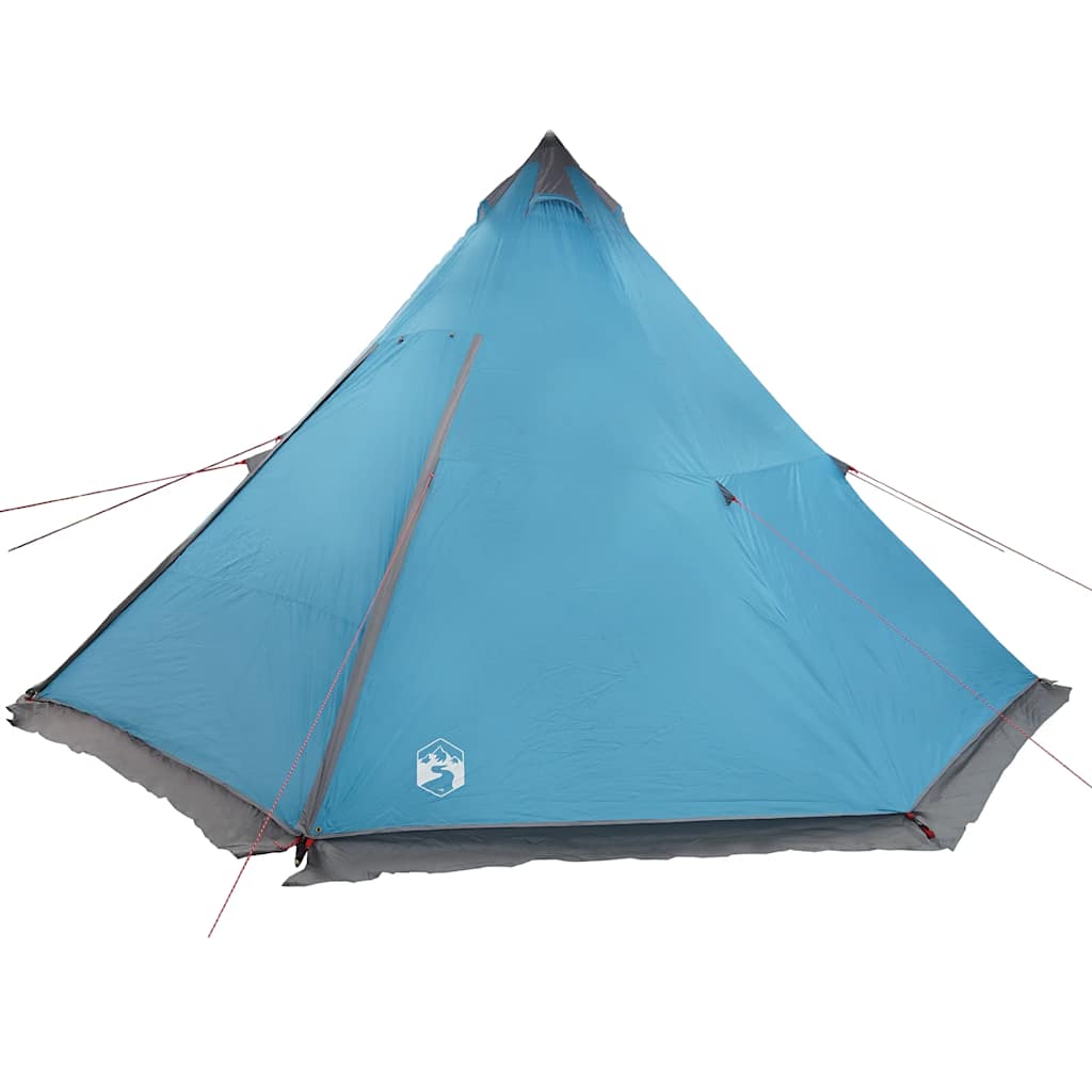 Familietelt tipi for 8 personer blå vanntett