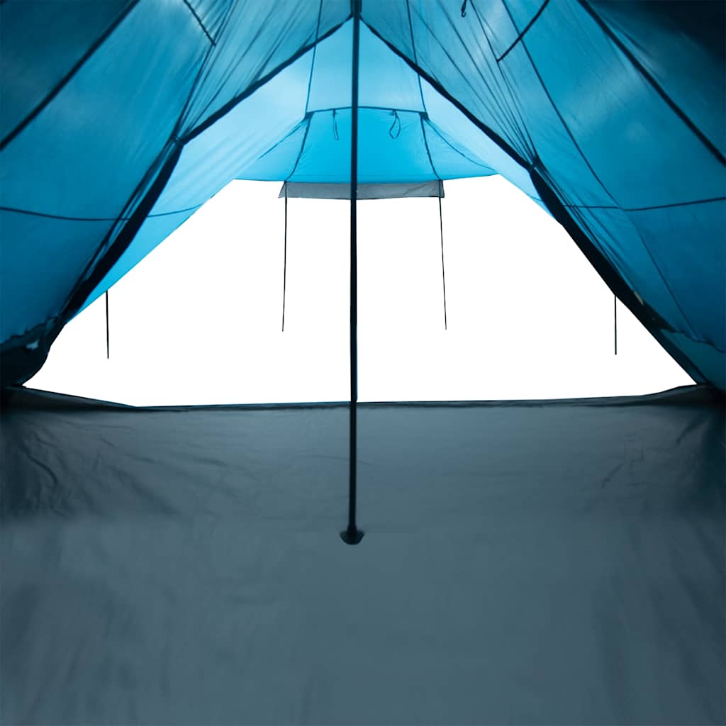 Familietelt tipi for 8 personer blå vanntett