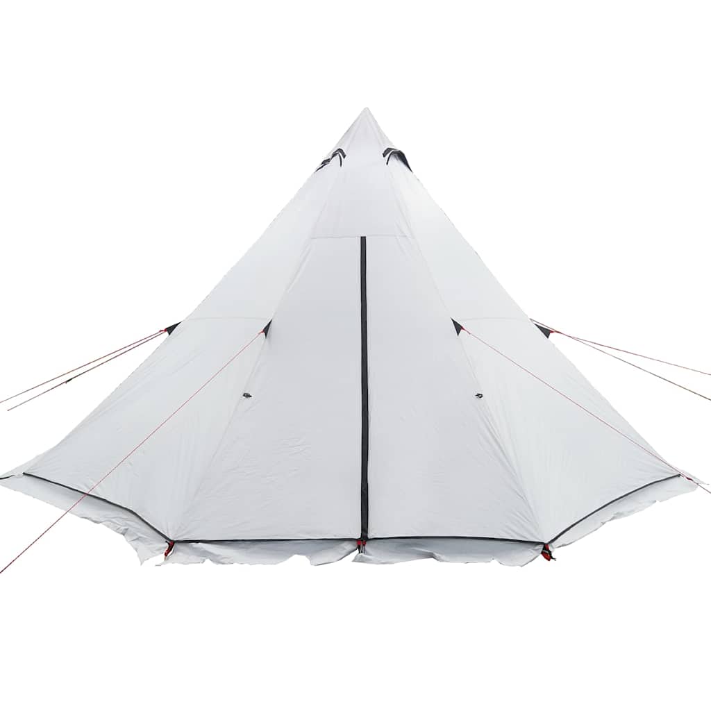 Familietelt for camping 8 personer hvit blendingsstoff vanntett