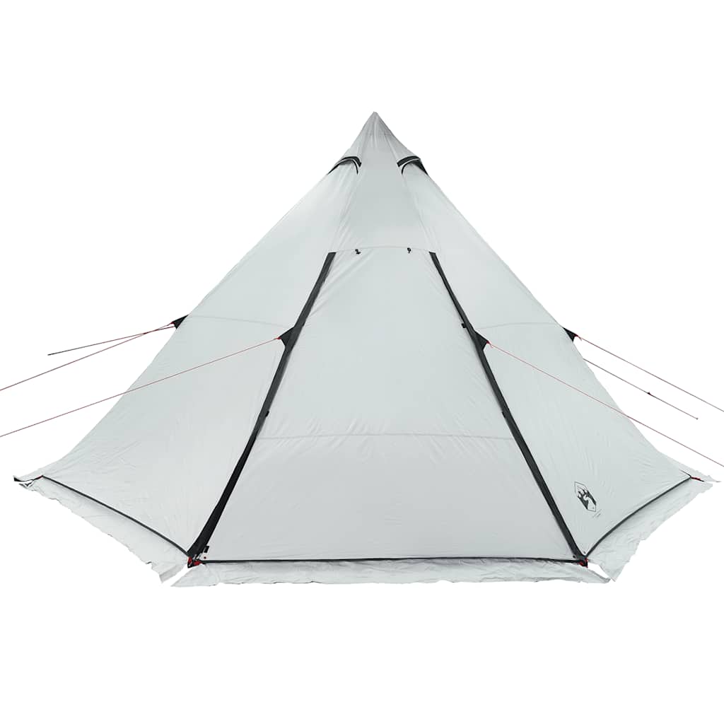 Familietelt for camping 8 personer hvit blendingsstoff vanntett