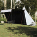 Familietelt for camping 8 personer hvit blendingsstoff vanntett