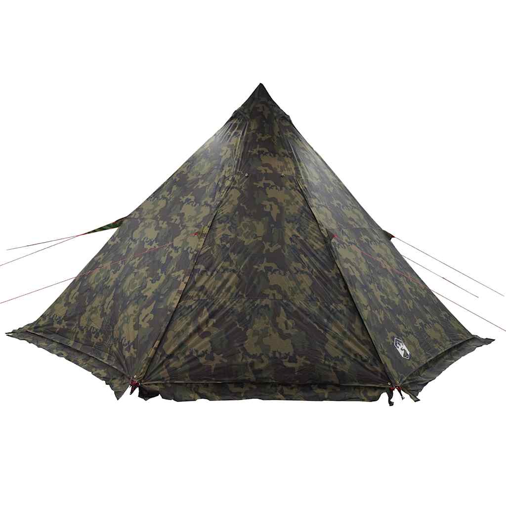 Familietelt tipi for 8 personer kamuflasje vanntett