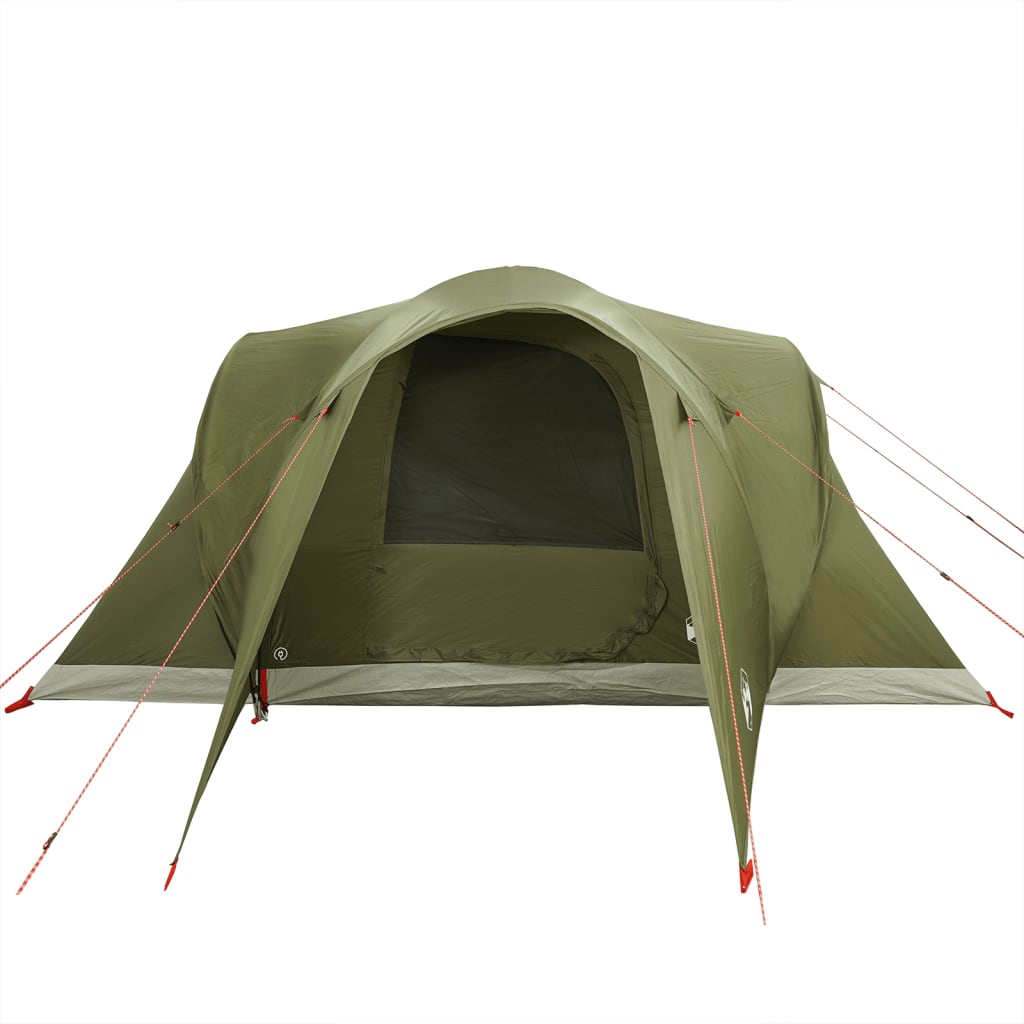Kuppeltelt for camping 6 personer olivengrønn vanntett