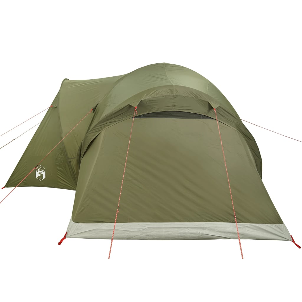 Kuppeltelt for camping 6 personer olivengrønn vanntett