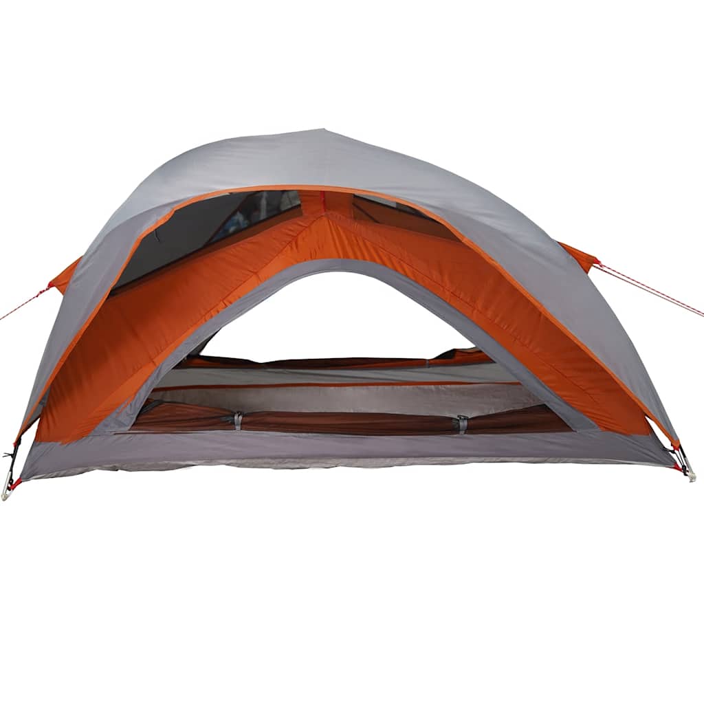 Campingtelt 1 person grå og oransje vanntett