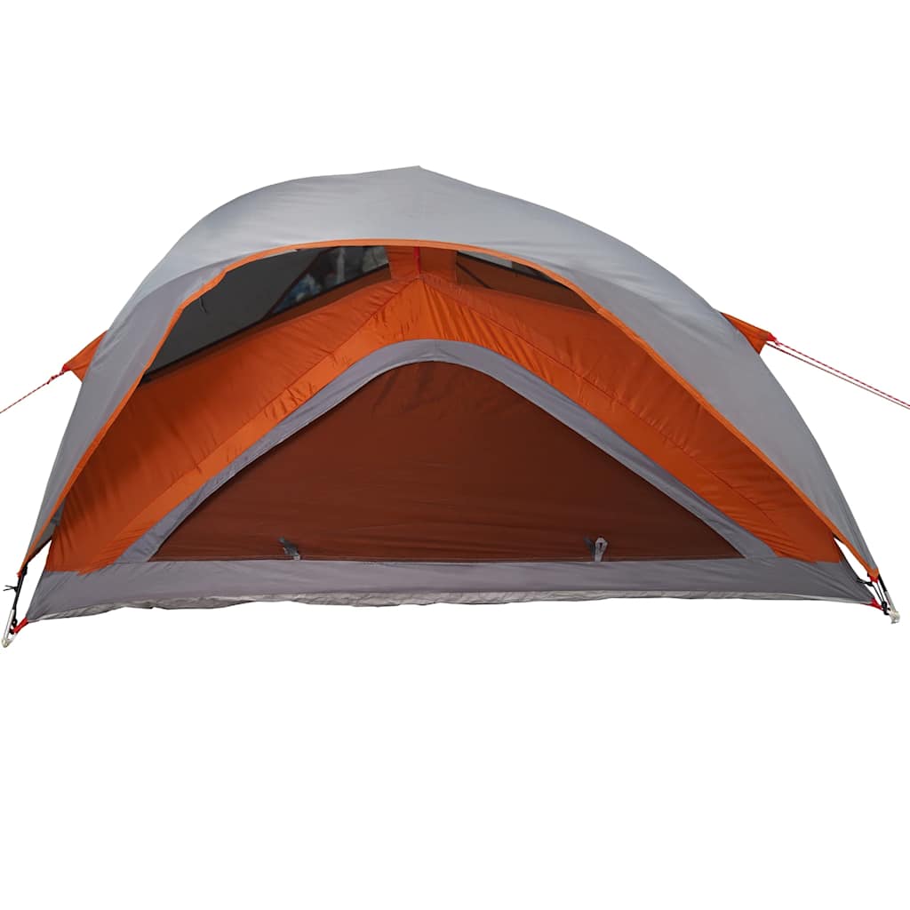 Campingtelt 1 person grå og oransje vanntett