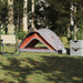 Campingtelt 1 person grå og oransje vanntett