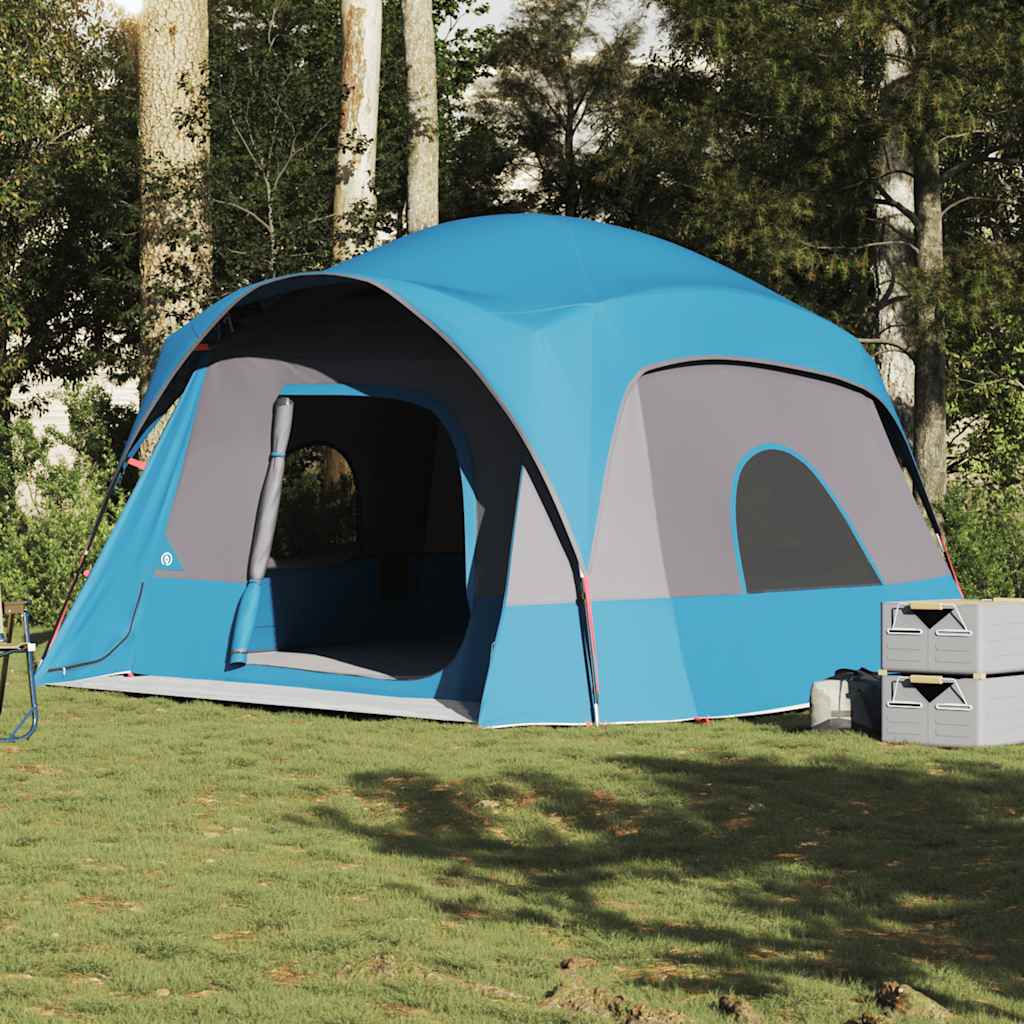 Campingtelt 6 personer blå vanntett