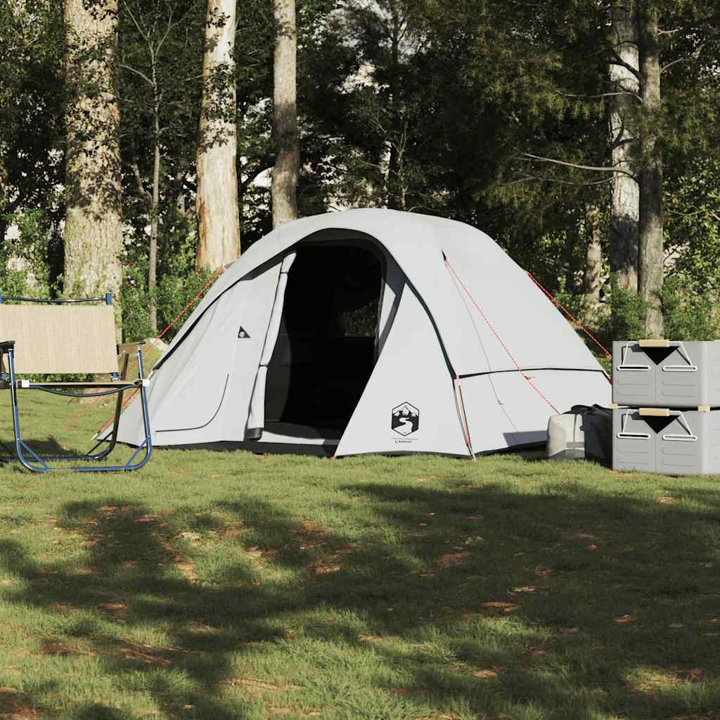 Campingtelt hytte 4 personer hvit blendingsstoff vanntett