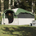 Familietelt for camping 6 personer grønn vannavstøtende