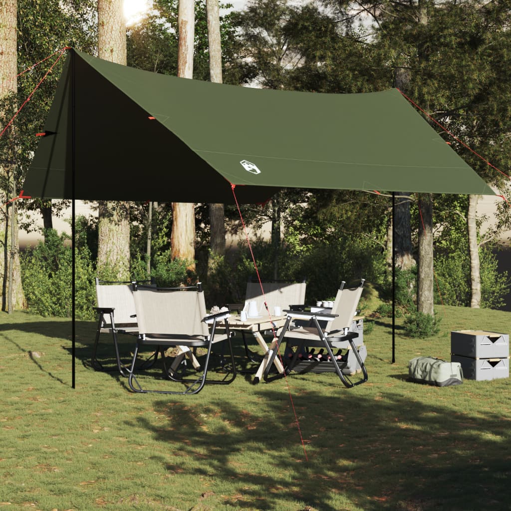 Campingpresenning olivengrønn 438x376x212 cm vanntett