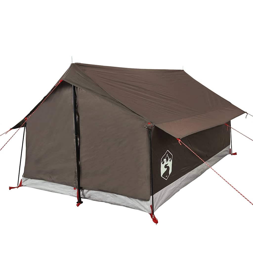 Campingtelt 2 personer brun vanntett vidaXL