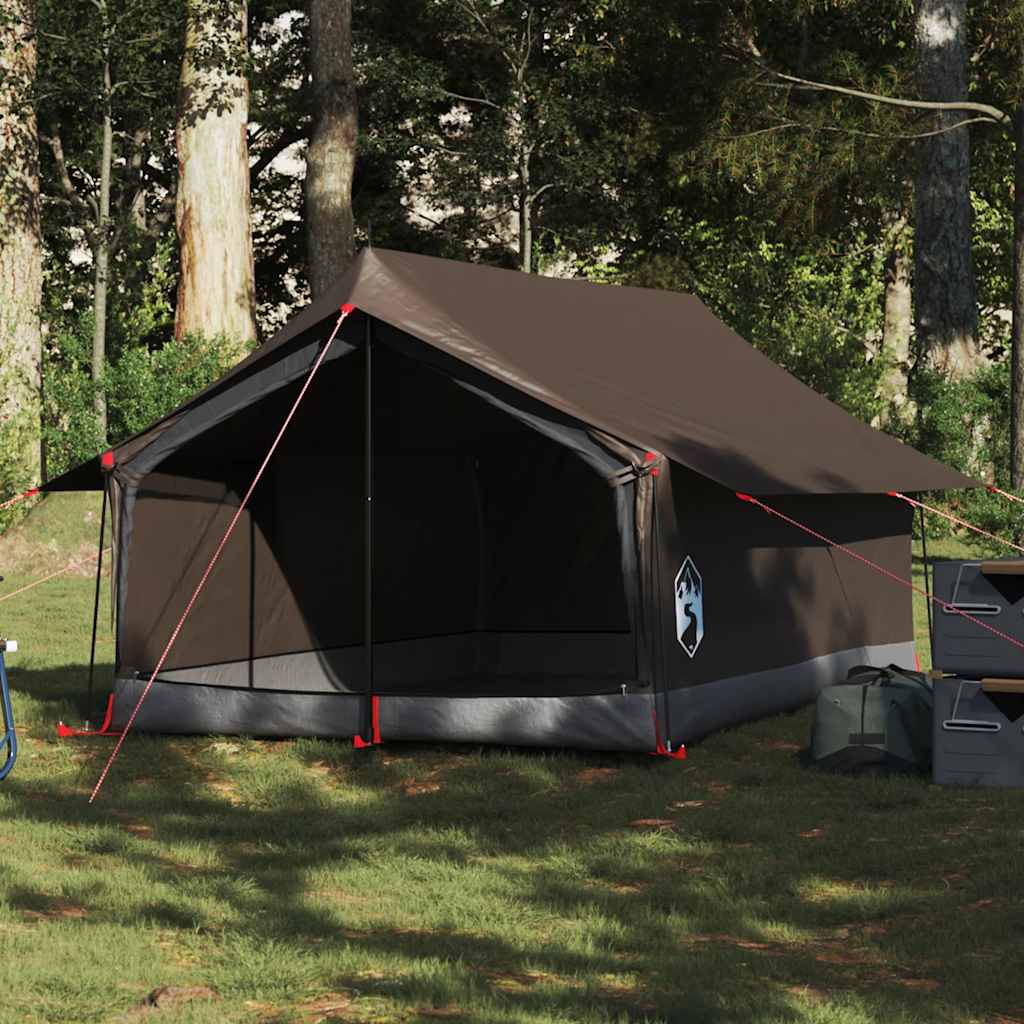 Campingtelt 2 personer brun vanntett vidaXL