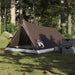 Campingtelt 2 personer brun vanntett vidaXL