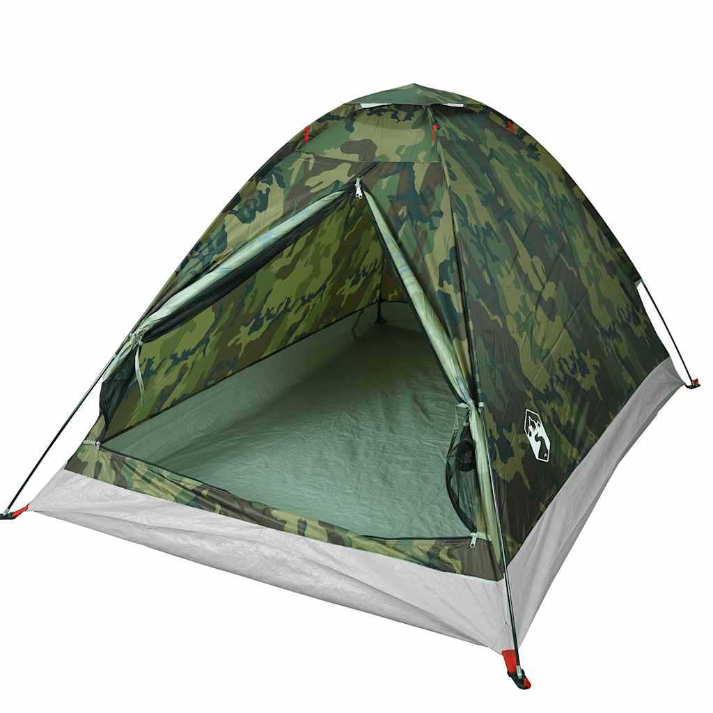 Kuppeltelt for camping 2 personer kamuflasje vanntett