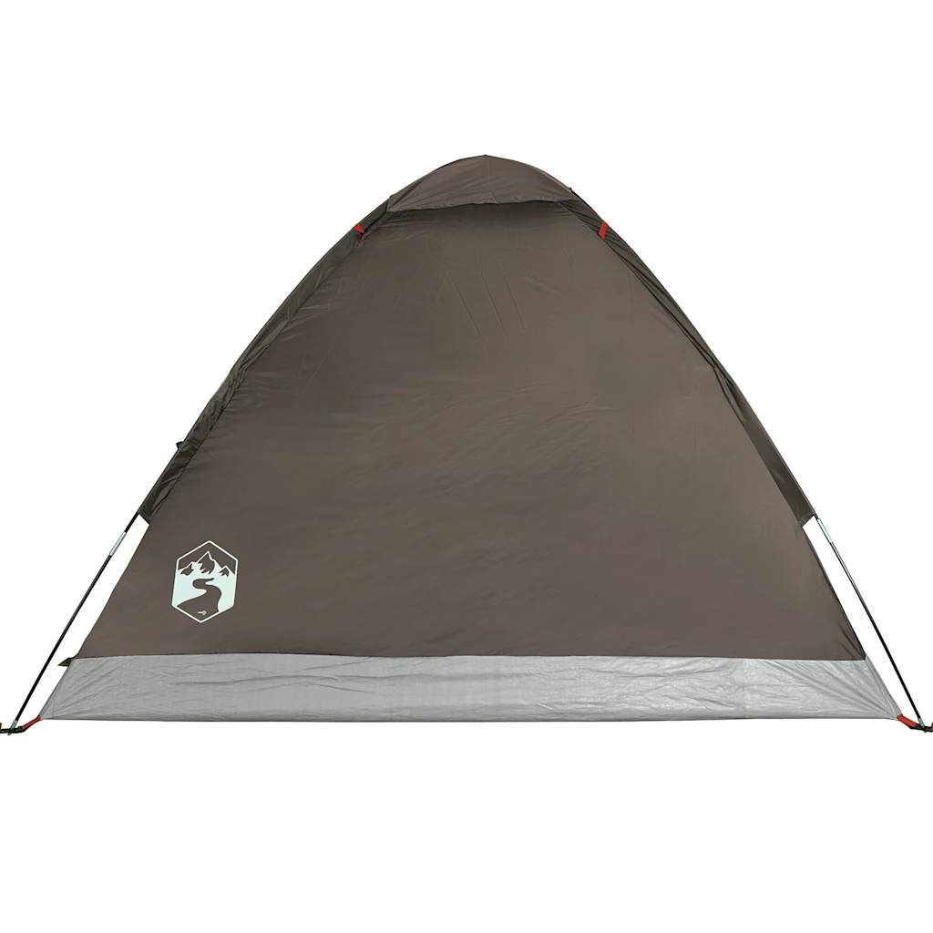 Kuppeltelt for camping 4 personer brun vanntett