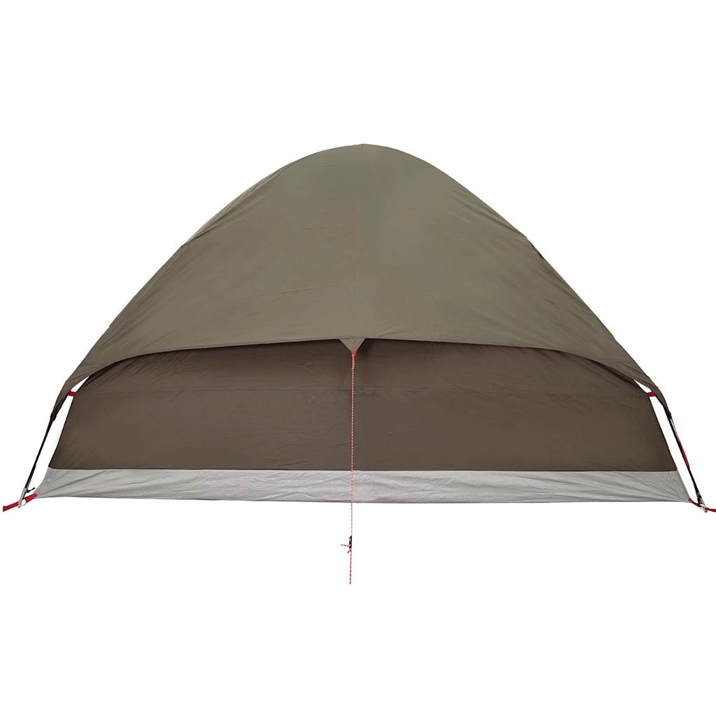 Kuppeltelt for camping 6 personer brun vanntett
