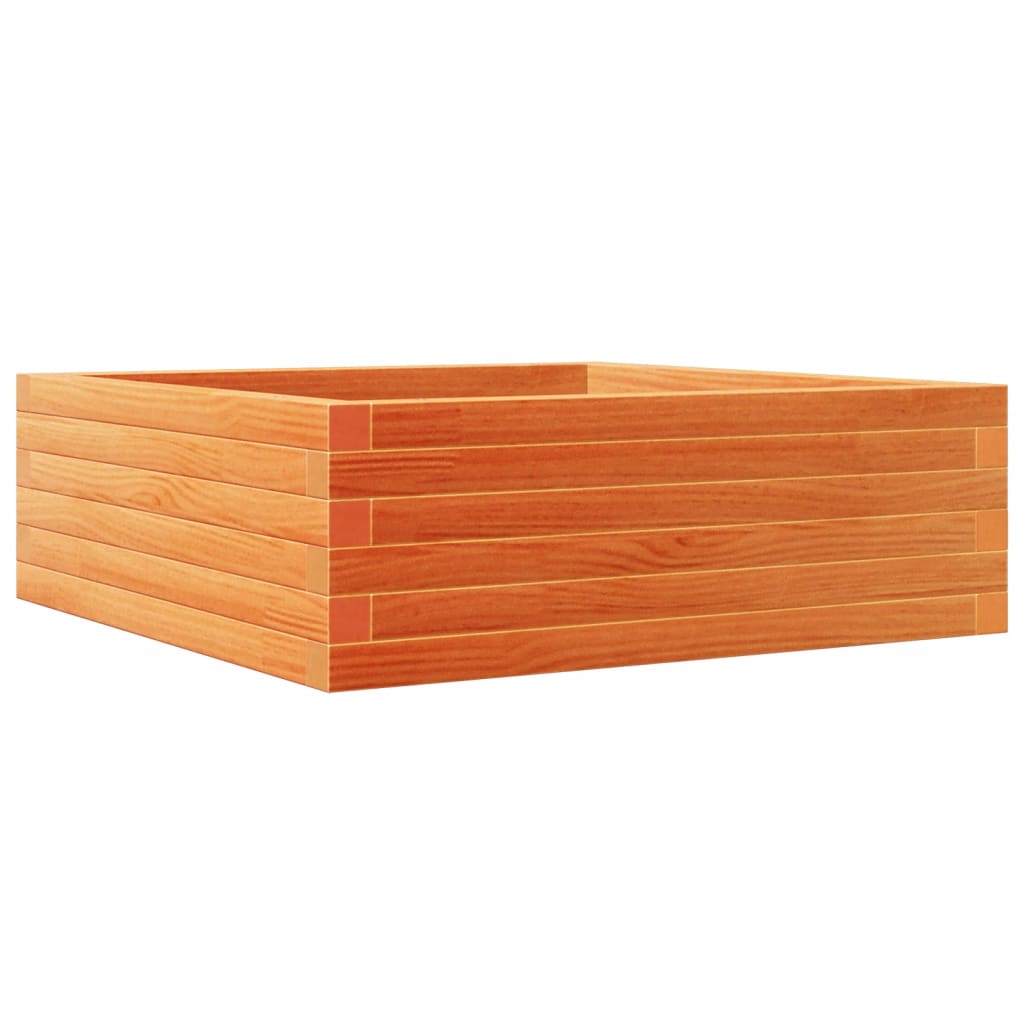 Plantekasse voksbrun 70x70x23 cm heltre furu
