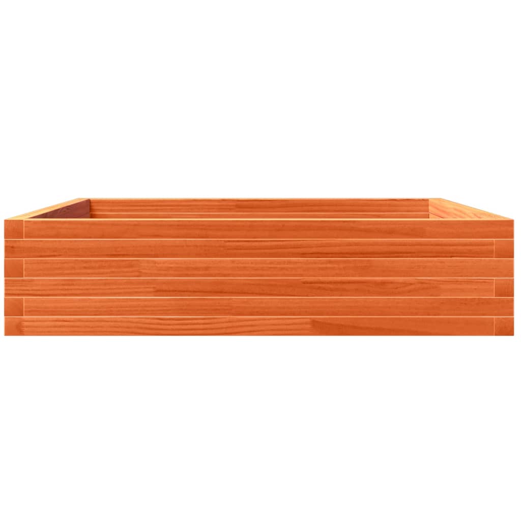 Plantekasse voksbrun 100x100x23 cm heltre furu