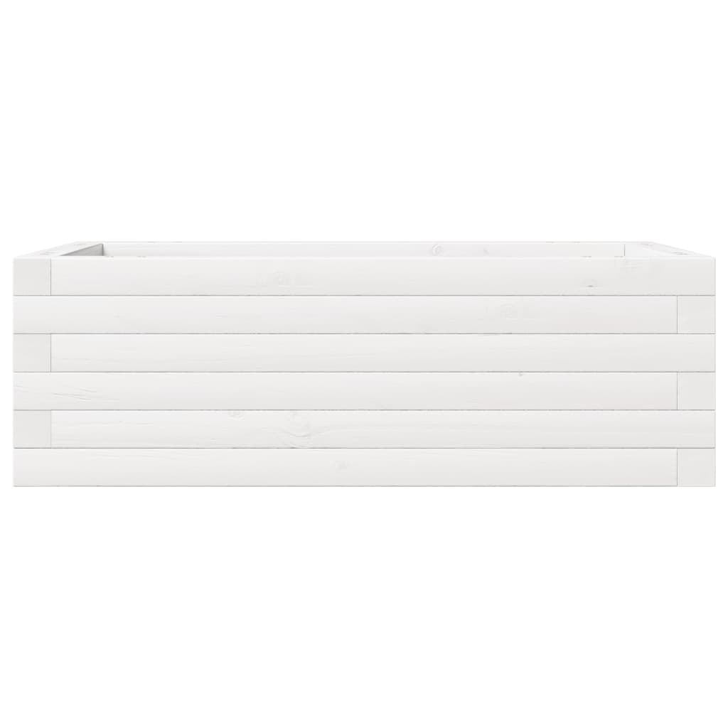 Plantekasse hvit 70x40x23 cm heltre furu