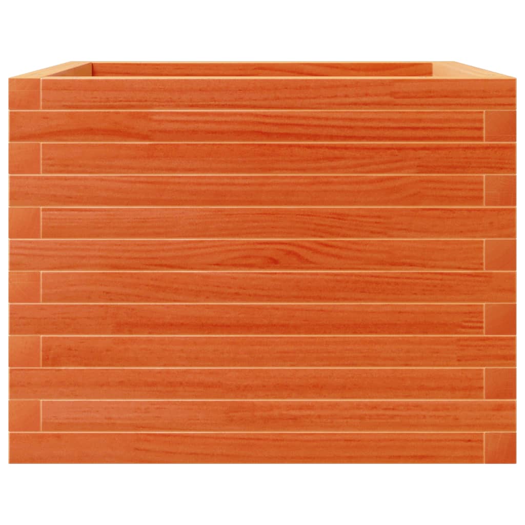 Plantekasse voksbrun 60x60x45,5 cm heltre furu