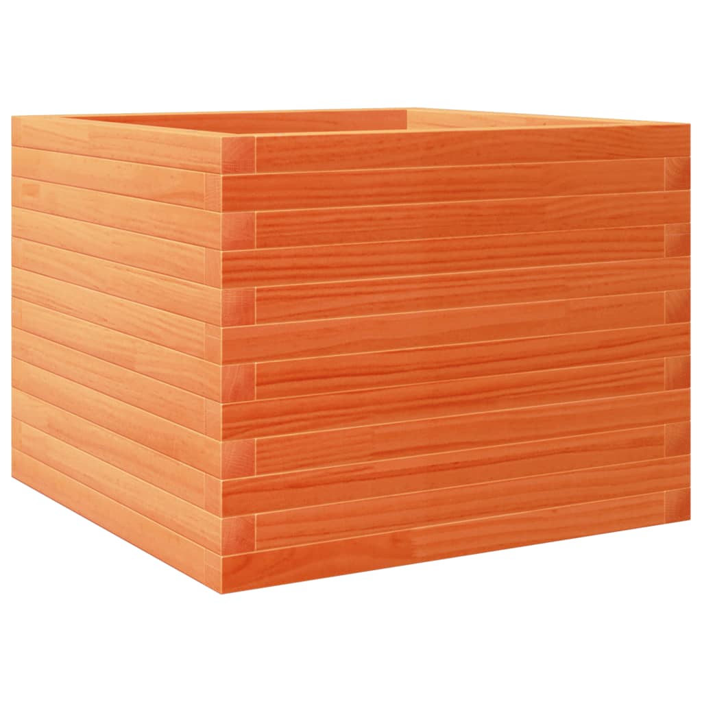 Plantekasse voksbrun 60x60x45,5 cm heltre furu