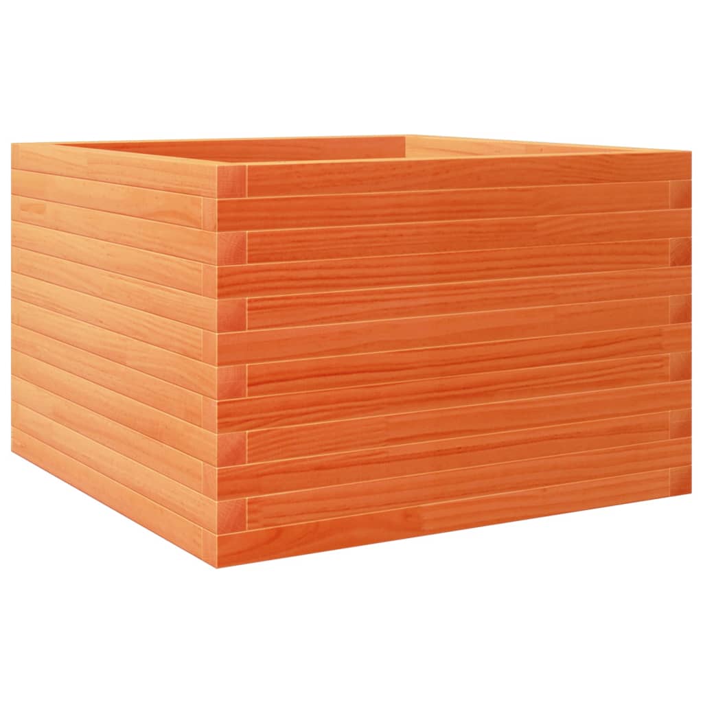 Plantekasse voksbrun 70x70x45,5 cm heltre furu