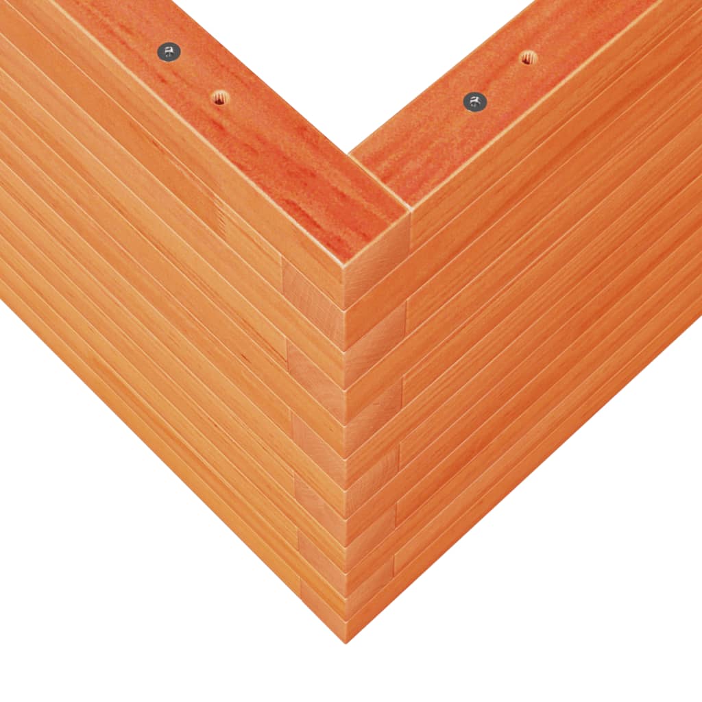Plantekasse voksbrun 70x70x45,5 cm heltre furu