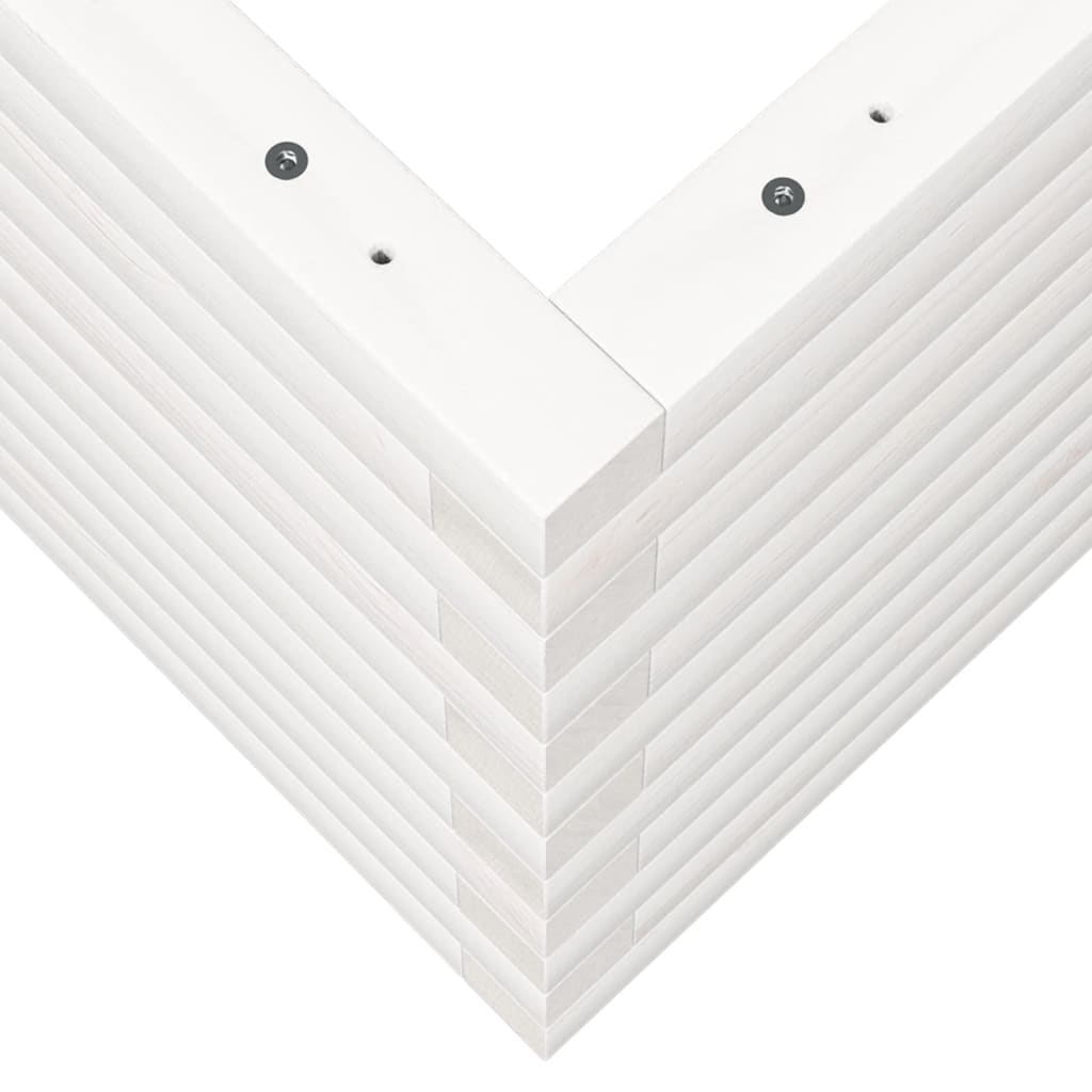 Plantekasse hvit 70x40x45,5 cm heltre furu