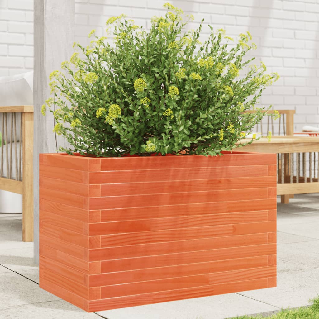Plantekasse voksbrun 70x40x45,5 cm heltre furu