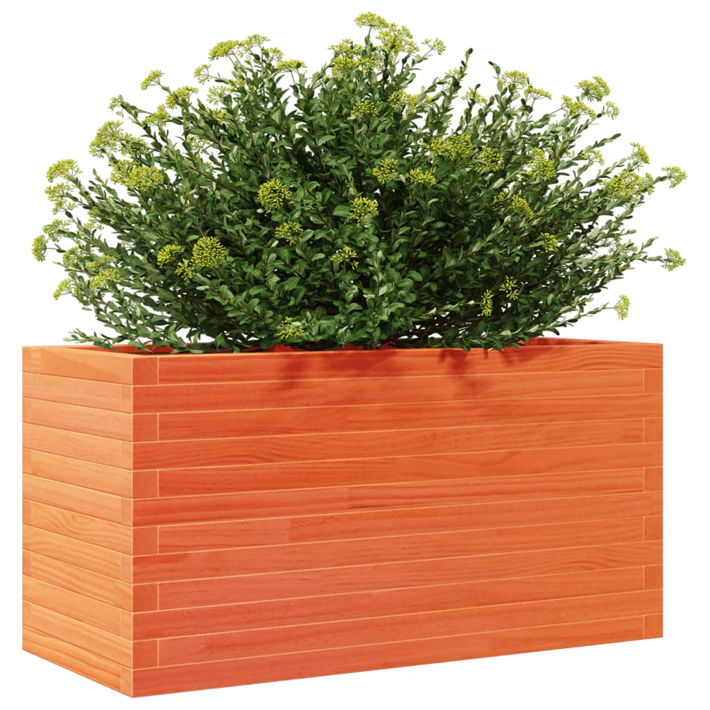 Plantekasse voksbrun 90x40x45,5 cm heltre furu