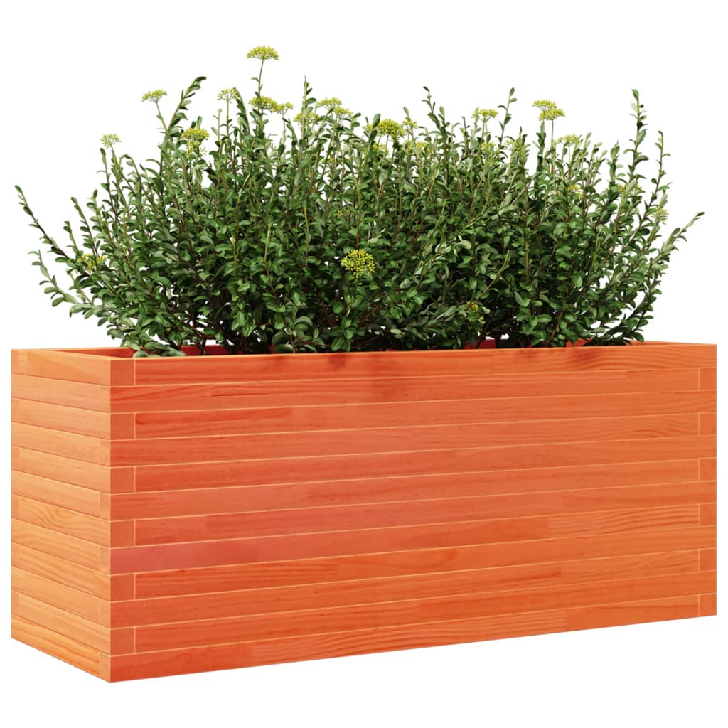 Plantekasse voksbrun 110x40x45,5 cm heltre furu