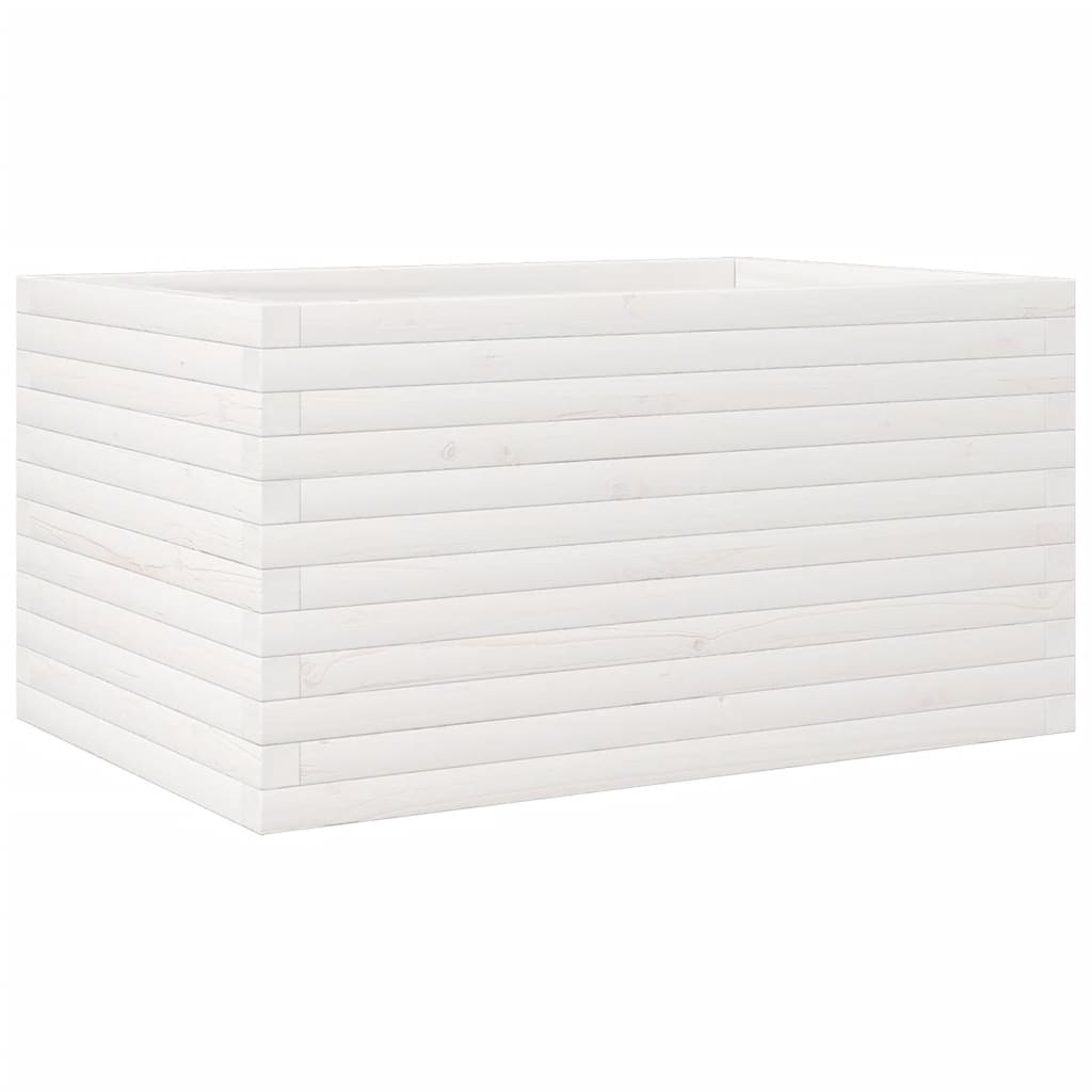 Plantekasse hvit 90x60x45,5 cm heltre furu