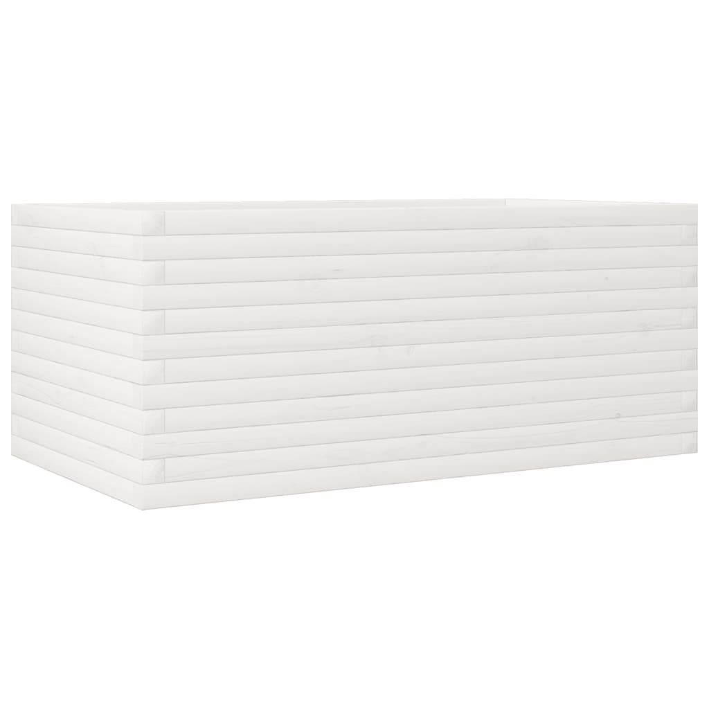Plantekasse hvit 110x60x45,5 cm heltre furu