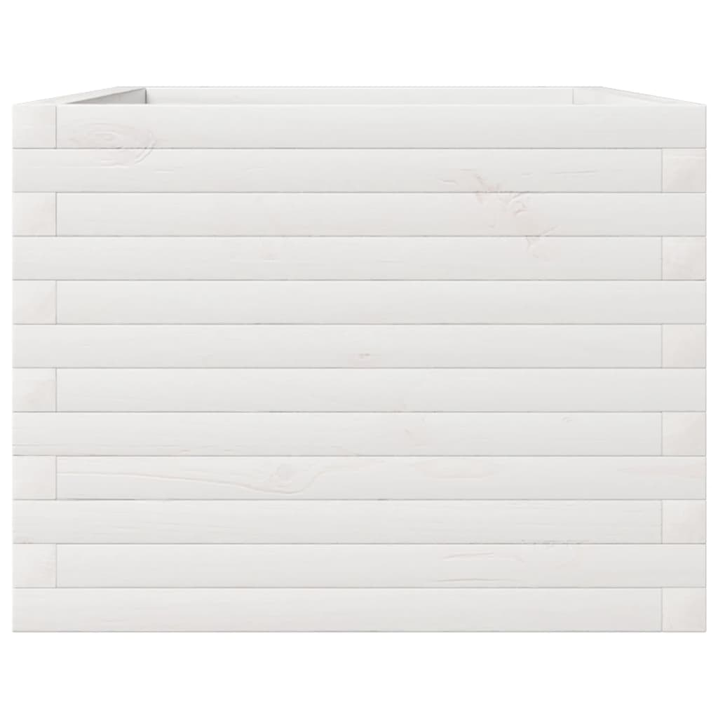 Plantekasse hvit 110x60x45,5 cm heltre furu