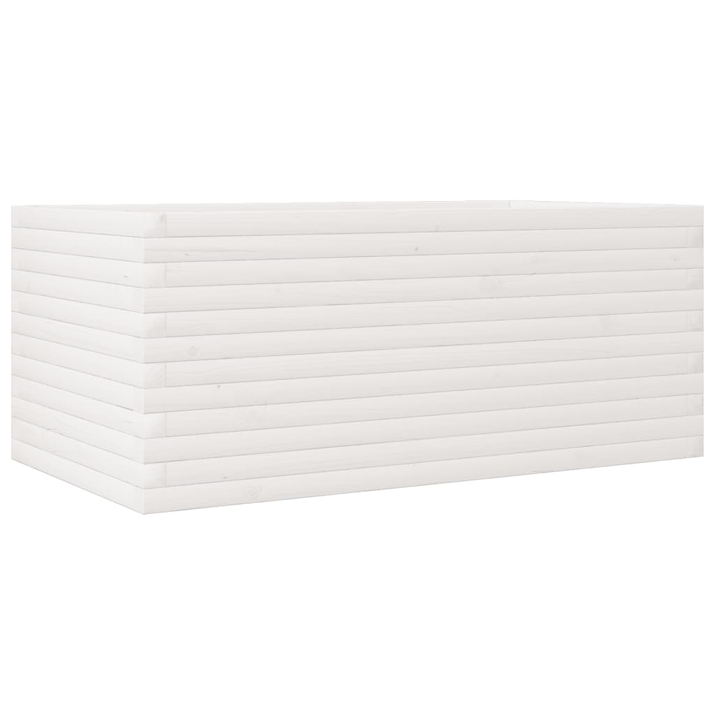 Plantekasse hvit 110x60x45,5 cm heltre furu