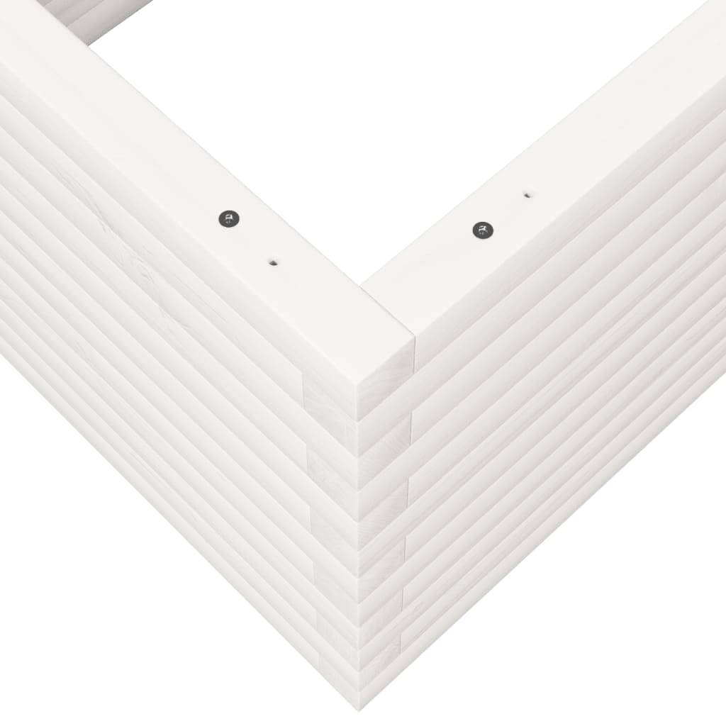Plantekasse hvit 110x60x45,5 cm heltre furu