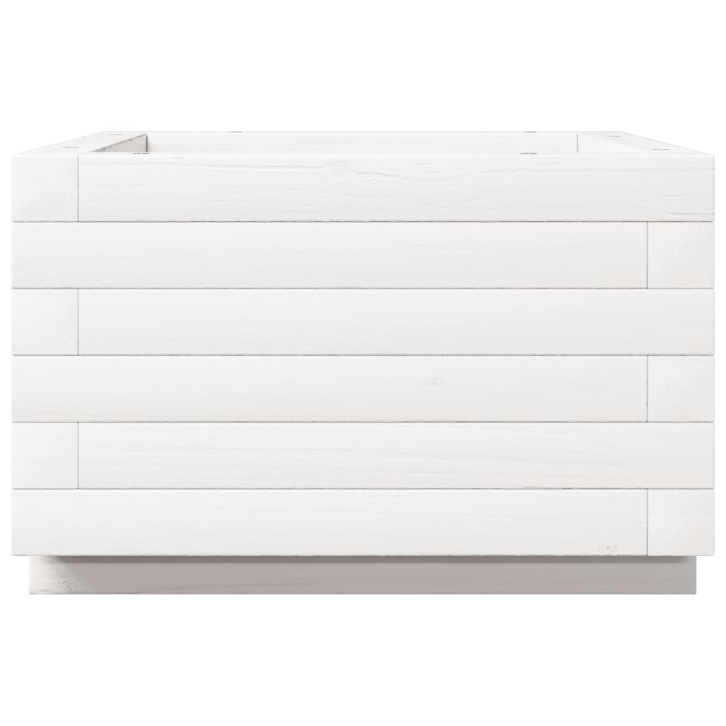 Plantekasse hvit 40x40x26,5 cm heltre furu