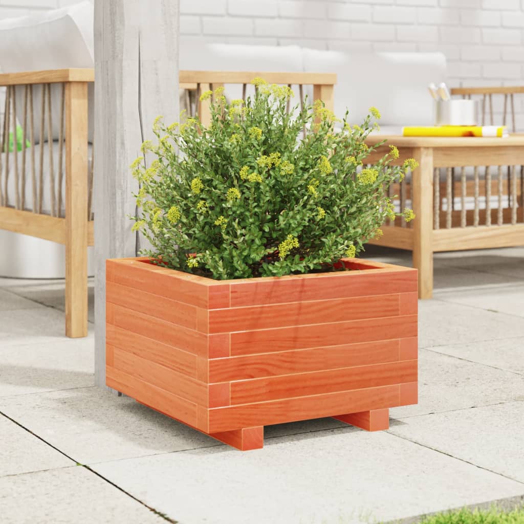 Plantekasse voksbrun 40x40x26,5 cm heltre furu