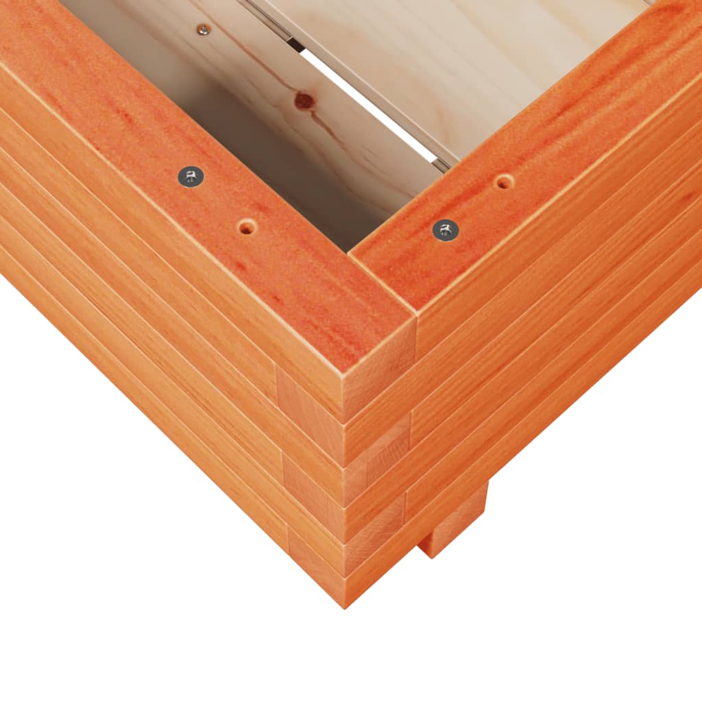 Plantekasse voksbrun 40x40x26,5 cm heltre furu