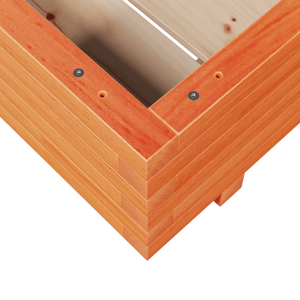Plantekasse voksbrun 60x60x26,5 cm heltre furu