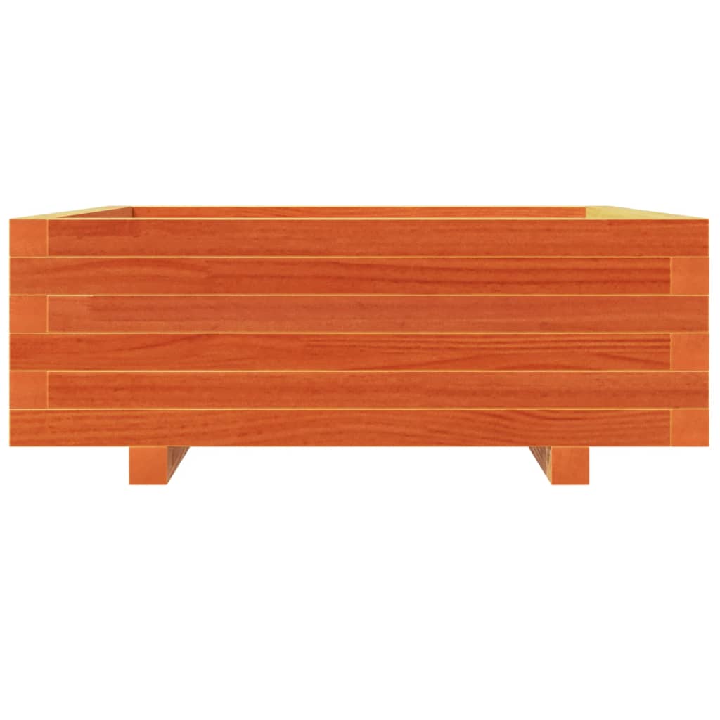 Plantekasse voksbrun 70x70x26,5 cm heltre furu