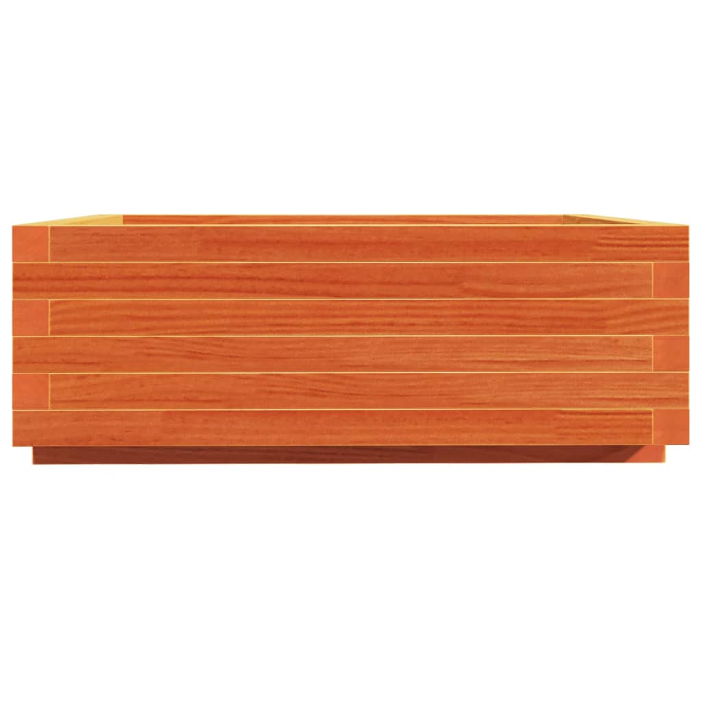 Plantekasse voksbrun 70x70x26,5 cm heltre furu