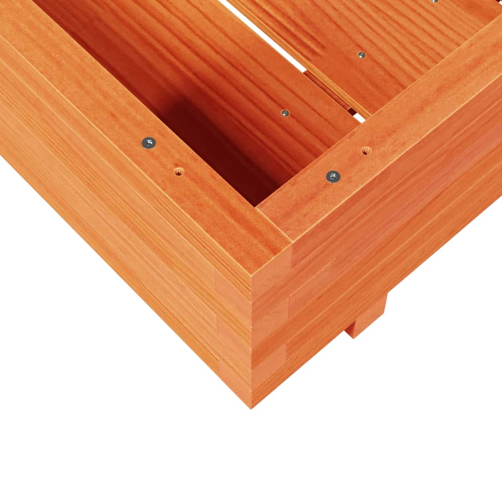 Plantekasse voksbrun 70x70x26,5 cm heltre furu