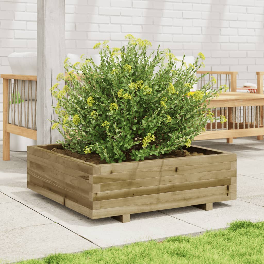 Plantekasse 80x80x26,5 cm impregnert furu