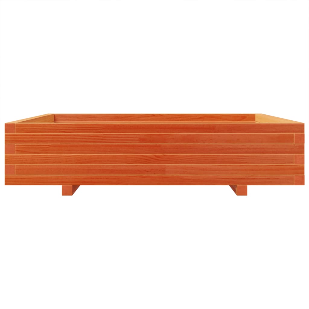 Plantekasse voksbrun 110x110x26,5 cm heltre furu
