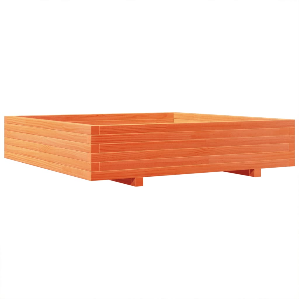 Plantekasse voksbrun 110x110x26,5 cm heltre furu