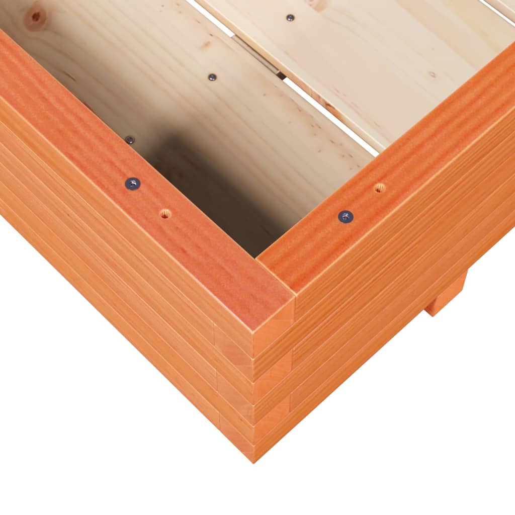 Plantekasse voksbrun 110x110x26,5 cm heltre furu